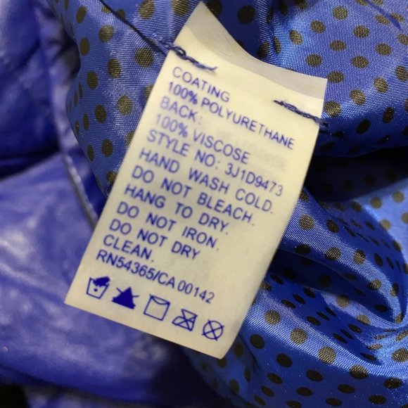 Peter Nygard Blue Faux Leather Jacket - Picture 10 of 10